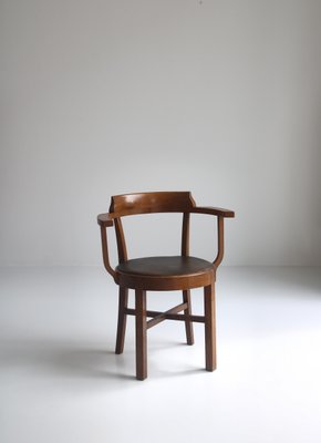 Early Modern Danish Cabinetmaker Captains Chair in Patinated Oak-WRF-961649