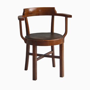 Early Modern Danish Cabinetmaker Captains Chair in Patinated Oak-WRF-961649