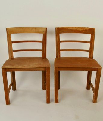 Early Modernistic Wooden Chairs, Austria, 1925, Set of 3-BAF-2032814