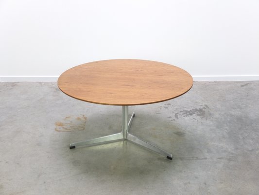 Early Round Teak Coffee Table by Arne Jacobsen for Fritz Hansen, 1960s-MHV-1275434