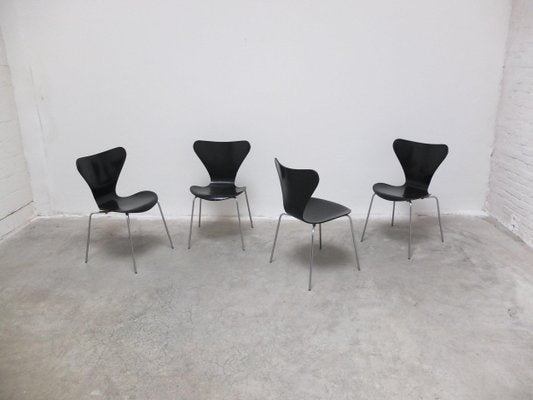 Early Series Chairs by Arne Jacobsen for Fritz Hansen, 1955, Set of 4-MHV-1798585