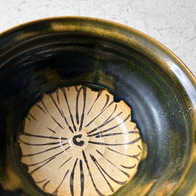 Early Shōwa Period Ceramic Japanese Bowl with Floral Pattern, 1950s-DWL-1821270