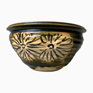 Early Shōwa Period Ceramic Japanese Bowl with Floral Pattern, 1950s-DWL-1821270