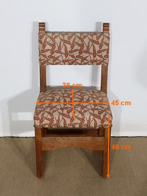 Early Twentieth Century Oak Chairs in the Style of Monastic, Set of 4-RVK-1146817