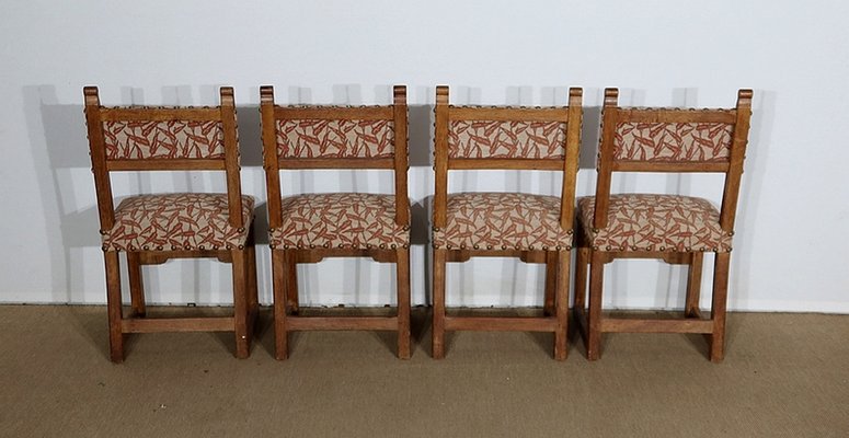 Early Twentieth Century Oak Chairs in the Style of Monastic, Set of 4-RVK-1146817