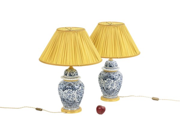 Earthenware and Bronze Lamps, 1880s, Set of 2-CEJ-1375071