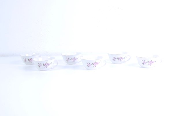 Earthenware Ceramic Flower Coffee Tea Service from Laveno, 1950s, Set of 9-XSG-1345409