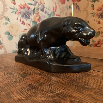 Earthenware Panther from Dubois, 1920s-VBM-859179