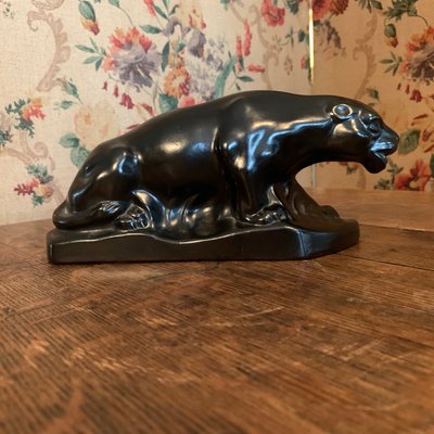 Earthenware Panther from Dubois, 1920s-VBM-859179