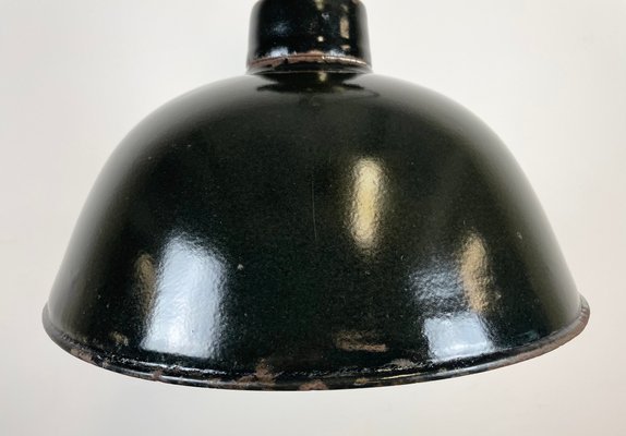 East German Enamel Factory Hanging Lamp from LBD Veb Leuchtenbau Dresden, 1950s-CGF-1363741