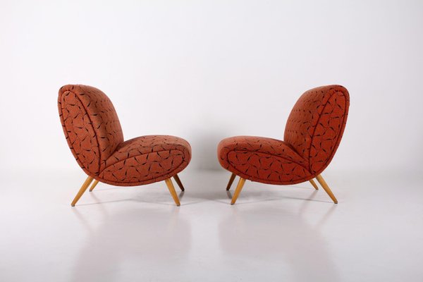 Easy Chair and Ottoman by Norman Bel Geddes, 1950s, Set of 2-OWS-861283