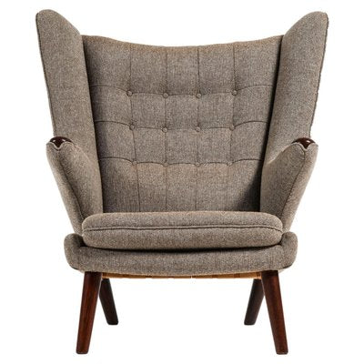 Easy Chair in Rosewood and Reupholstered in Kvadrat Fabric by Hans Wegner, 1950s-SC-2026586