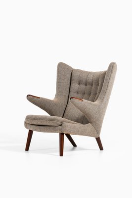 Easy Chair in Rosewood and Reupholstered in Kvadrat Fabric by Hans Wegner, 1950s-SC-2026586