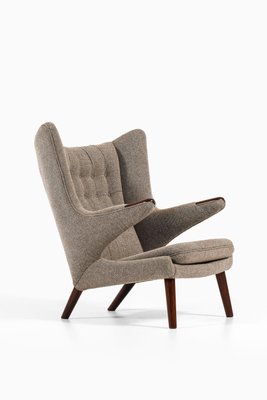 Easy Chair in Rosewood and Reupholstered in Kvadrat Fabric by Hans Wegner, 1950s-SC-2026586