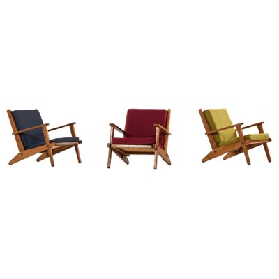 Easy Chairs from Poul Hansen, Denmark, 1960s, Set of 3-SC-1446542