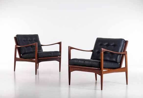 Easy Chairs Model Candidate by Ib Kofod-Larsen, 1960s, Set of 2-QU-1758569