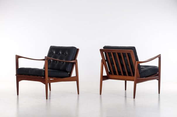 Easy Chairs Model Candidate by Ib Kofod-Larsen, 1960s, Set of 2-QU-1758569