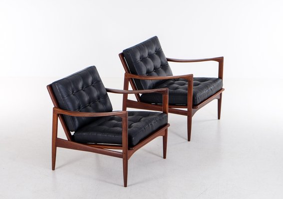 Easy Chairs Model Candidate by Ib Kofod-Larsen, 1960s, Set of 2-QU-1758569