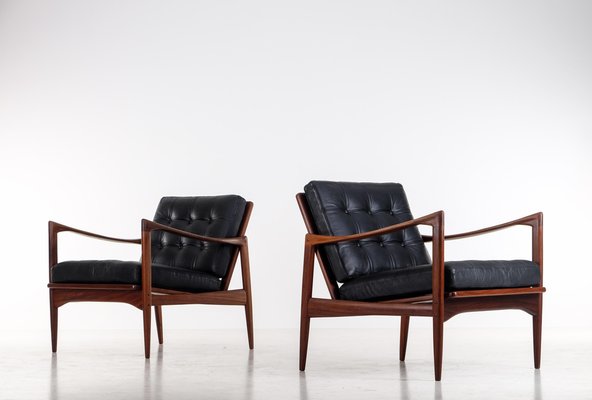 Easy Chairs Model Candidate by Ib Kofod-Larsen, 1960s, Set of 2-QU-1758569