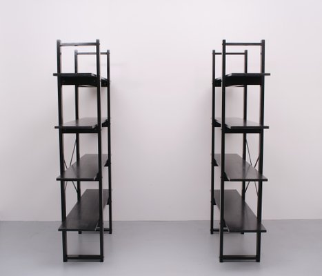 Ebonized Oak Shelving Units by Niels Gammelgaard, Denmark, 1970s, Set of 2-GCG-1215748