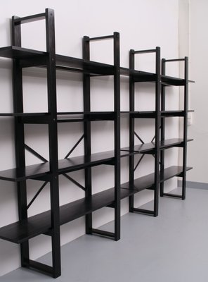 Ebonized Oak Shelving Units by Niels Gammelgaard, Denmark, 1970s, Set of 2-GCG-1215748