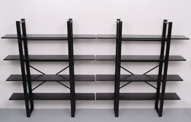 Ebonized Oak Shelving Units by Niels Gammelgaard, Denmark, 1970s, Set of 2-GCG-1215748