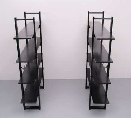 Ebonized Oak Shelving Units by Niels Gammelgaard, Denmark, 1970s, Set of 2-GCG-1215748