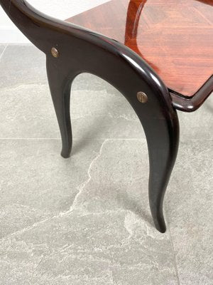 Ebonized Wood & Glass Side Table by Ico & Luisa Parisi, Italy, 1950s-LYQ-1171496