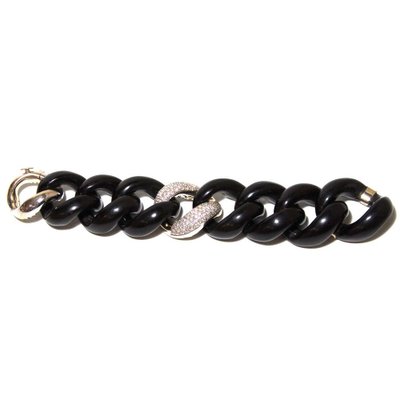 Ebony, Gold & Diamond Bracelet-YNQ-888293