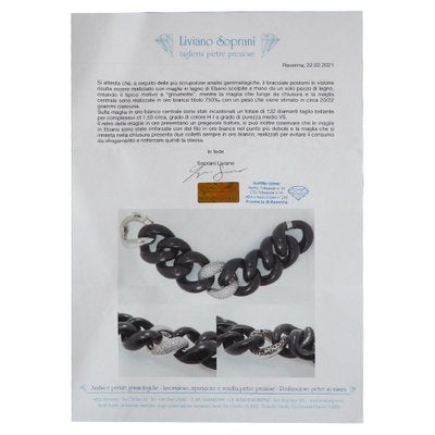 Ebony, Gold & Diamond Bracelet-YNQ-888293