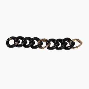 Ebony, Gold & Diamond Bracelet-YNQ-888293