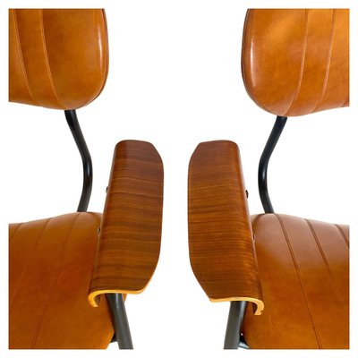 Eco-Leather Armchairs by Gastone Rinaldi for Rima, 1960s, Set of 2-TOI-2043244