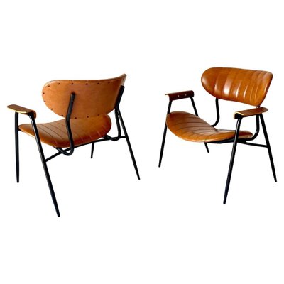 Eco-Leather Armchairs by Gastone Rinaldi for Rima, 1960s, Set of 2-TOI-2043244