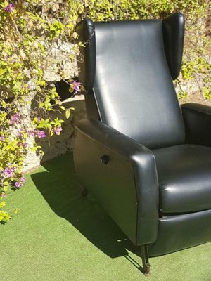 Eco-Leather Reclining Armchair, 1970s-FIP-1155622