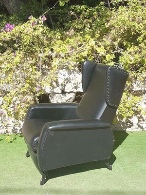 Eco-Leather Reclining Armchair, 1970s-FIP-1155622