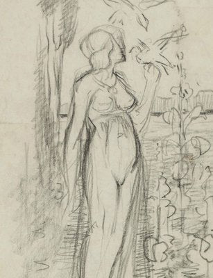 Eden - Original pencil drawing by Max Théron - Early 1900 Early 20th Century-ZCI-760701