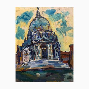 Edgardo Corbelli, Venice, Church of Santa Maria Della Salute, 1964, Oil on Canvas-QUE-1114113