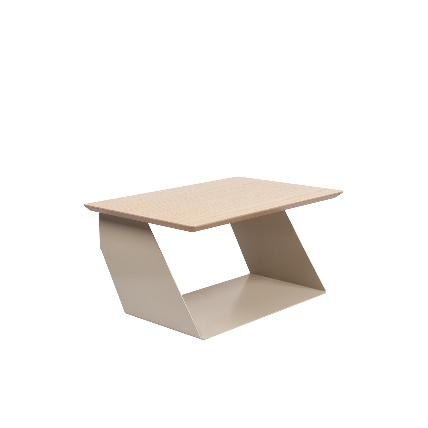 Edgy Wood Shelf by Maze #Off-white with Top in Ash