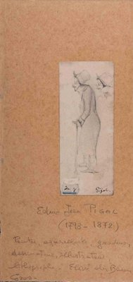 Edmé Jean Pigal, Old Lady, Original Drawing, 19th-Century-ZCI-1197218