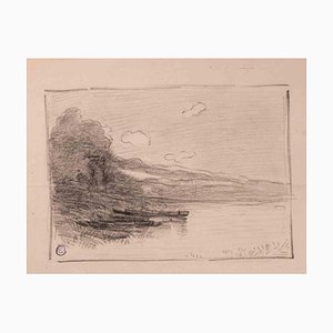 Edmond Cuisinier, Landscape, Original Drawing, Early 20th Century-ZCI-1371181