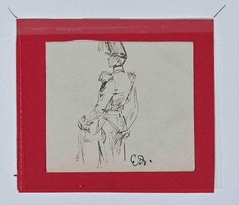 Edouard Detaille, The General, Original Ink Drawing, 1900s-ZCI-1300588