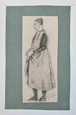 Edouard Dufeu, Bishop, Drawing in Pencil, 1880s-ZCI-1354873