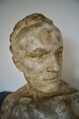 Eduard Deckers, Large Art Deco Bust, 1935, Clay & Plaster-DVX-2027850