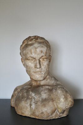 Eduard Deckers, Large Art Deco Bust, 1935, Clay & Plaster-DVX-2027850