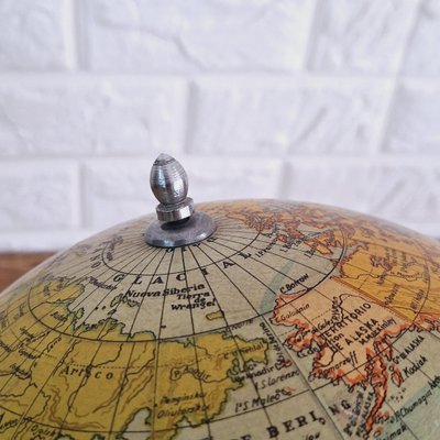 Educational Tabletop World Globe in Glass and Paper, 1950s-FRB-1732959