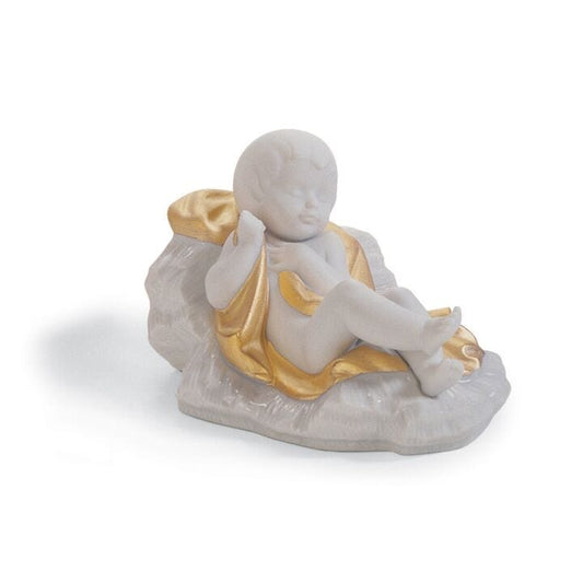 Baby Jesus Nativity Figurine by Lladró #Golden Lustre