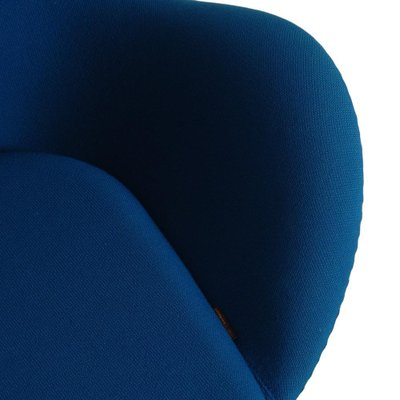 Egg Chair with Ottoman in Blue Fabric by Arne Jacobsen, Set of 2-MTD-1805031