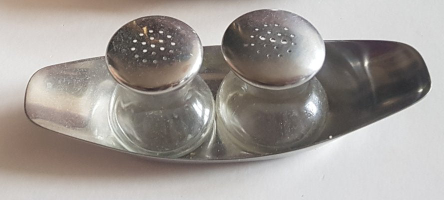 Egg Cup Salt and Pepper Shakers by Wilhelm Wagenfeld for WMF, 1960s, Set of 5-QDP-2032320