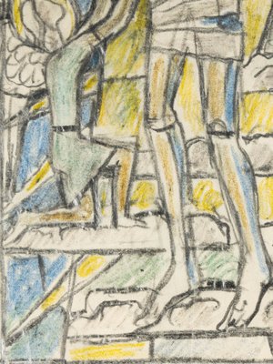 Einar Forseth, Church Window, Colored Sketches on Paper, Set of 2-GPP-1248851