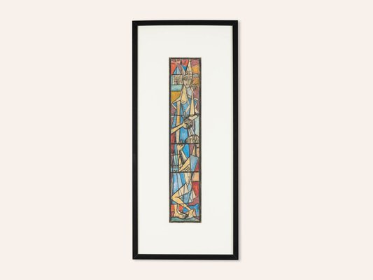 Einar Forseth, Church Window, Colored Sketches on Paper, Set of 2-GPP-1248851